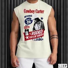 Camiseta regata machao oversized cowboy carter tour internacional 2025 beyonce Unissex em algodao