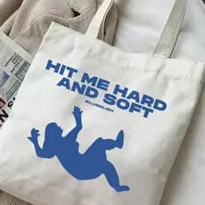 Bolsa Unissex Ecobag Billie Eilish Hit Me Hard Album World Tour Ecologicamente Sustentavel Sem Ziper