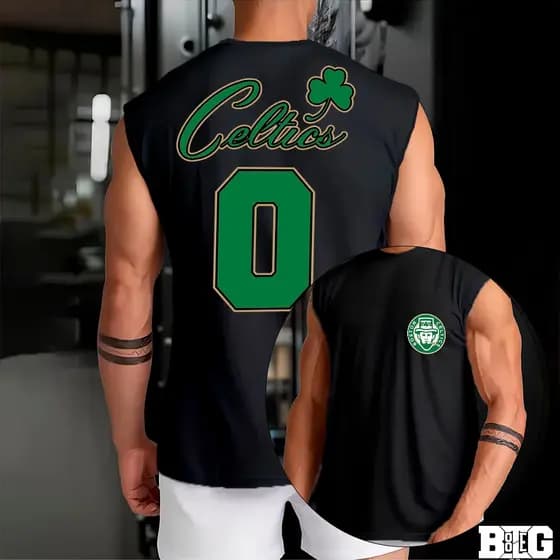Camiseta regata machao oversized masculino time de basquete boston 0 em algodao unissex Longline