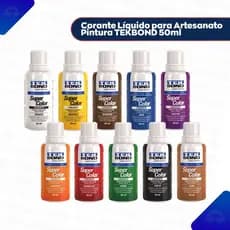Kit 3 Corante Líquido para Artesanato Pintura 50ml TEKBOND