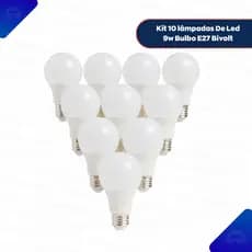 Kit 10 lâmpadas De Led 9w Bulbo E27 Bivolt