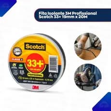 Fita Isolante 3M Profissional Scotch 33+ 19mm x 20M
