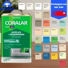 Tinta Coralar Paredes Coral 18 Litros Anti Mofo Acrílica Interno Interior Cores