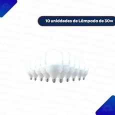 Kit 10 Lâmpadas de 30w Branca Fria