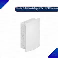 Quadro De Distribuição Embutir Tigre 12/16 Disjuntores Pvc