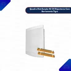 Quadro Distribuição 18/24 Disjuntores Com Barramento Tigre