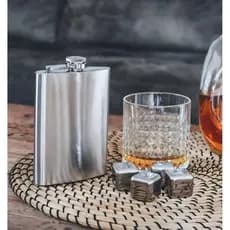 Cantil de bolso em aço inox 7 oz Porta Bebidas Whisky Vodka Rum 210ML