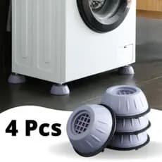 Kit 4 Peças Suporte Anti Vibração Almofada Amortecedor De Borracha Pezinho,Suporte Pé Máquina de Lavar Roupas Nivelador Lavar