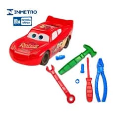 Kit 2 Brinquedos Carro Grande 32cm Ferramentas Infantil Relampago Mcqueen