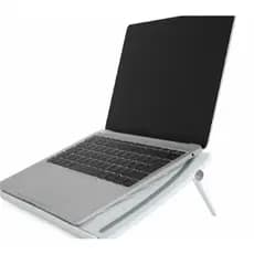 Suporte apoio para not notebooks laptop tablet base dobrável escritório home office ajustável branco