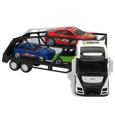 Caminhão de brinquedo cegonha transporte grande com carrinhos infantil meninos coleção diversão
