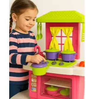 Cozinha completa brinquedo infantil kit forno pia fogão acessórios brincar de cozinhar restaurante