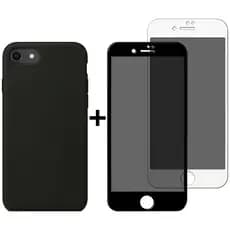 Kit Capinha e Película de Privacidade para Iphone 7, Iphone 8 e Iphone SE Case Colorida Fechada nas Laterais e Silicone