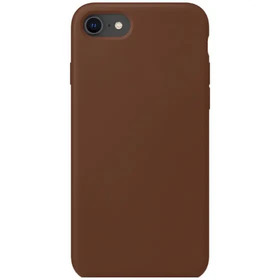 Capinha Marrom Para Iphone 7, Iphone 8 Normal e Iphone SE 2020/2022 Fechada Nas Laterais Aveludada
