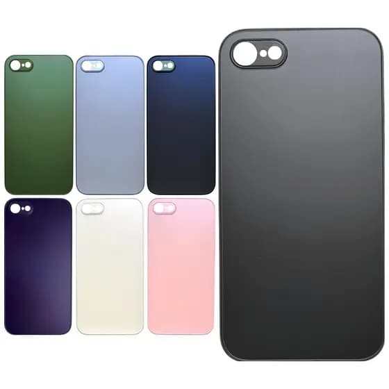 Capinha de Vidro Fosco para Iphone 7 Normal Iphone 8 Normal Iphone SE 2020 2022 Proteção Fechada Nas Laterais Coloridas