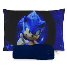 JOGO DE LENÇOL SOLTEIRO INFANTIL SONIC FRONHA TRAVESSEIRO, LENÇOL DE ELASTICO
