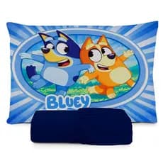JOGO DE LENÇOL SOLTEIRO INFANTIL BLUEY BINGO, MENINA E MENINO FRONHA TRAVESSEIRO, LENÇOL DE ELASTICO
