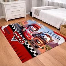 TAPETE DECORATIVO INFANTIL CARROS  AVELUDADO TAMANHO 130X100