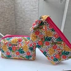 Necessarie box feminina Necessarie artesanal, Necessarie Estampada Necessarie de viagem