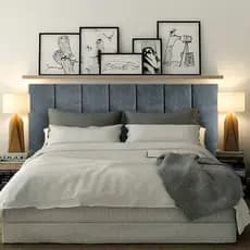 KIT Cabeceira Modular Estofada 60x20cm Para Cama Queen Size(8 PEÇAS)