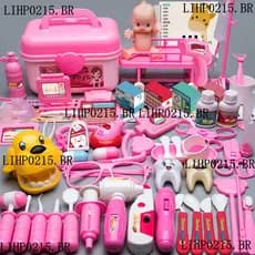 GUOJH  Doctor Toys for Kids Pretend Play Set Ferramentas Médicas Infantis Dentistas Estetoscópio Educacional Brinquedo