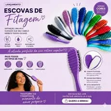 Kit 100 Escovas Fitagem para Definição de Cachos Cacheados e Crespos