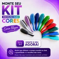 Kit 35 Escovas Fitagem para Definição de Cachos Cacheados e Crespos