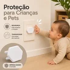 Kit 6 Protetor de Tomada Bebê Contra Choque Universal para 2 e 3 Pinos