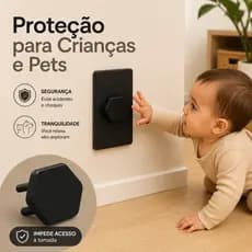 Kit Protetor de Tomada Bebê Contra Choque Universal para 2 e 3 Pinos