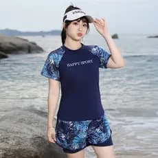 Maiôs femininos de estilo dividido para atividades esportivas com corte otimizado para a silhueta, para uso confortável