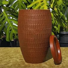 Vaso Decorativo Coluna Indiana P Polietileno Sofisticação Leveza Durabilidade 43x25 Leven Artes