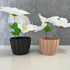 Kit Vasos Plantas Estilo Cachepô Moranga Plástico Injetado Decorativo Resistente 12x8 Leven Artes