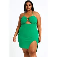 vestido Costa nua sexi 2026  lateral fenda plus size