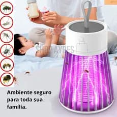Lâmpada Elétrica Mata-Mosquitos Com Luz UV Usb  Armadilha Para Insetos