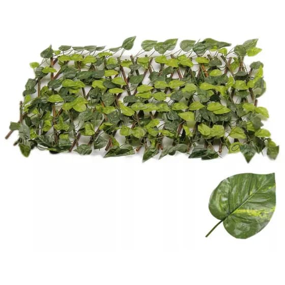 Treliça de Madeira Com Folhas Grandes Jiboia Sintética Perfeita para Seu Jardim dos Sonhos