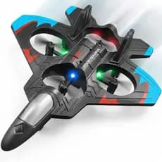 Avião Drone Combat Raptor Controle Remoto 4 Motores Brinquedo Infantil Resistente Rápido