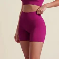 Shorts Zero Transparente Fitness Canelado legging Feminino Realça curvas Academia Premium Yoga