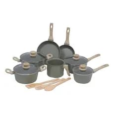 Jogo 10pc Panela Cozinha Mimo Style Indução Gás Antiaderente
