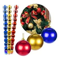 Kit 12 Bolas De Natal 5cm Decoração Brilhante Fosca Enfeite