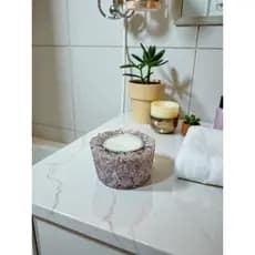 Vela Aromática Pedras Naturais Presente Decorativa Floral