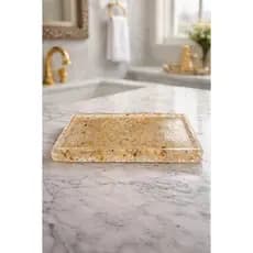 Bandeja De Pedra Para Lavabo Decorativa Quadrada Premium