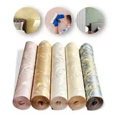 Papel de parede de luxo para sala e quarto estilo europeu autoadesivo