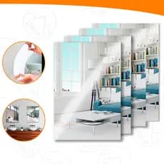 Espelhos Auto Adesivo Acrílico Decorativo 20x30 Retangulares Nanoshop