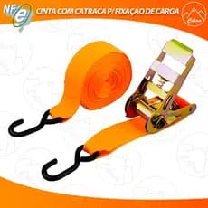 Cinta Fixação de Carga Amarração Com Catraca 60KG 4,5m Fita completa Carro Moto Engate Nano Shop