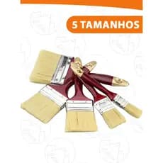Kit 5 Pincéis Trincha Para Construção Multiuso Pintura Tamanhos Variados Nano Shop