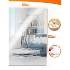 Espelho Placa 30x20cm Com Adesivo Auto Colante Acrílico Boa Nitidez Retangular Decorativo Quarto Sala Banheiro Nano Shop