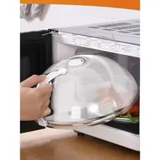 Tampa De Microondas Para Alimentos Com Válvula e Alça De Plastico 9x25,5cm Diâmetro Nano Shop