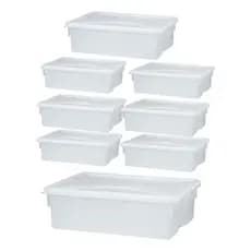 Kit 8 Potes Para Armazenar 5lts Linha Profisional P/ Freezer
