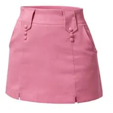 Short Saia Feminino Alfaiataria – Cintura Alta, Botões e Caimento Perfeito moda 2025