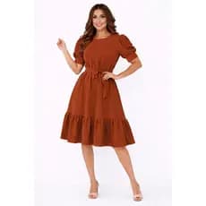Vestido Feminino Mídi Moda Evangélica  Culto Babado Elegante Social Cristã